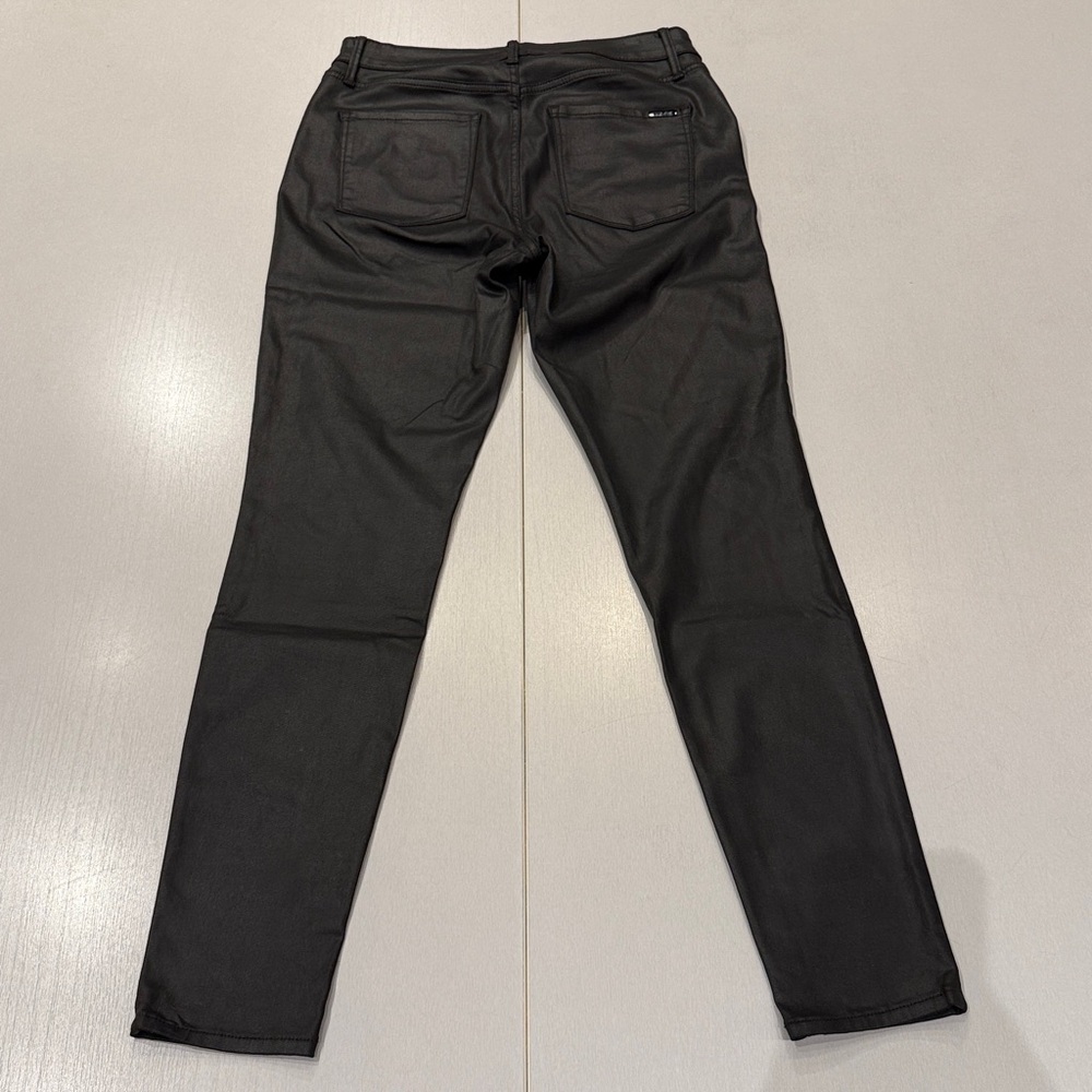 White House Black Market Black Faux Leather Skinny - Picture 9 of 9